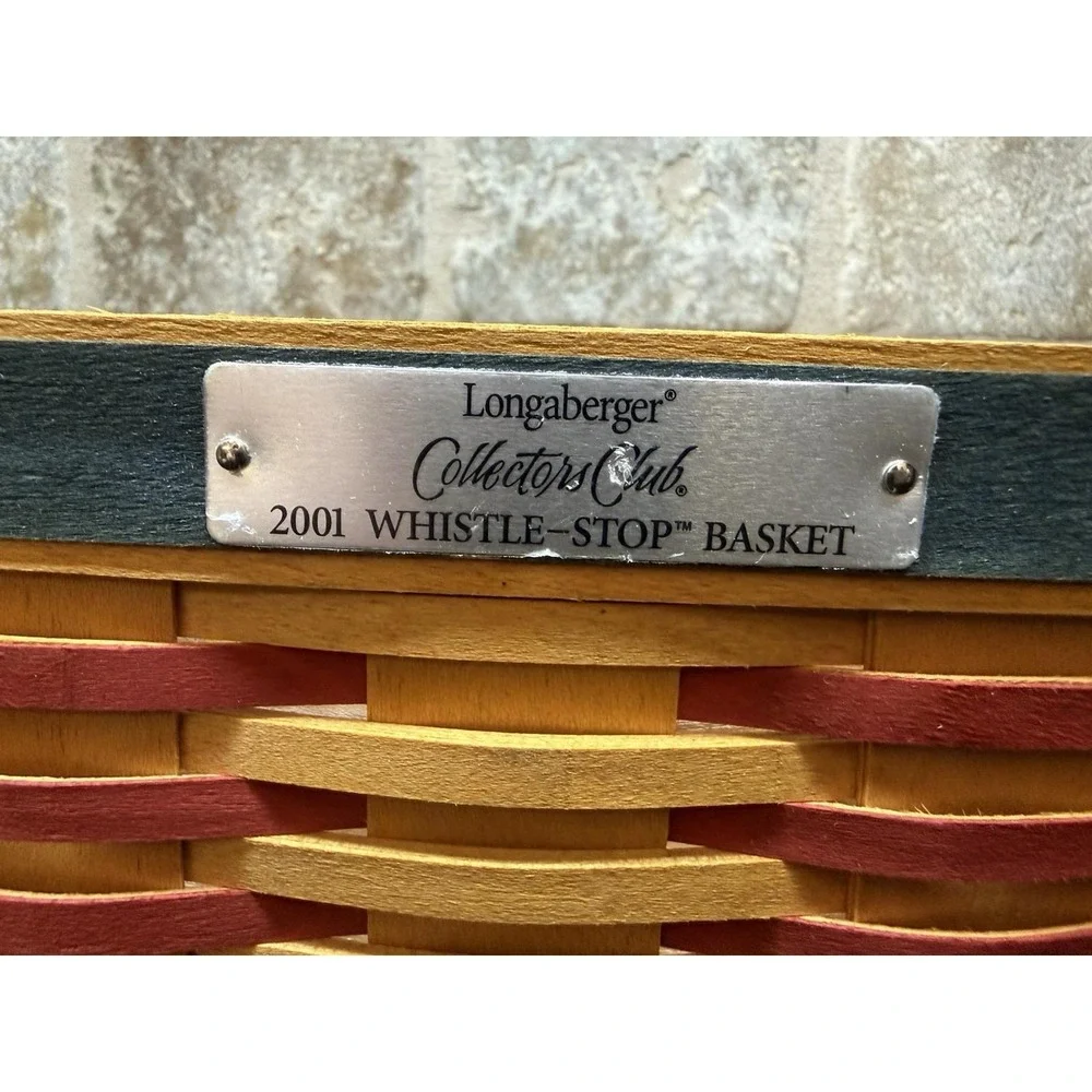 Longaberger Collectors Club 2001 Whistle Stop Basket‎ & Hostess Appreciation USA